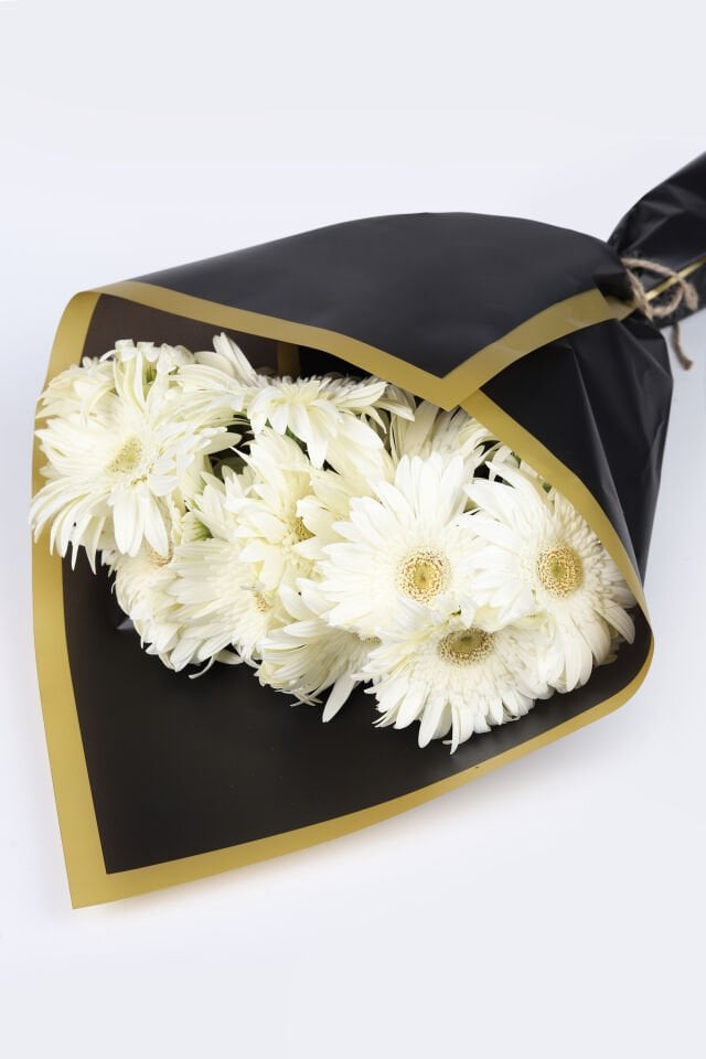 Saf Beyaz Gerbera Buketi