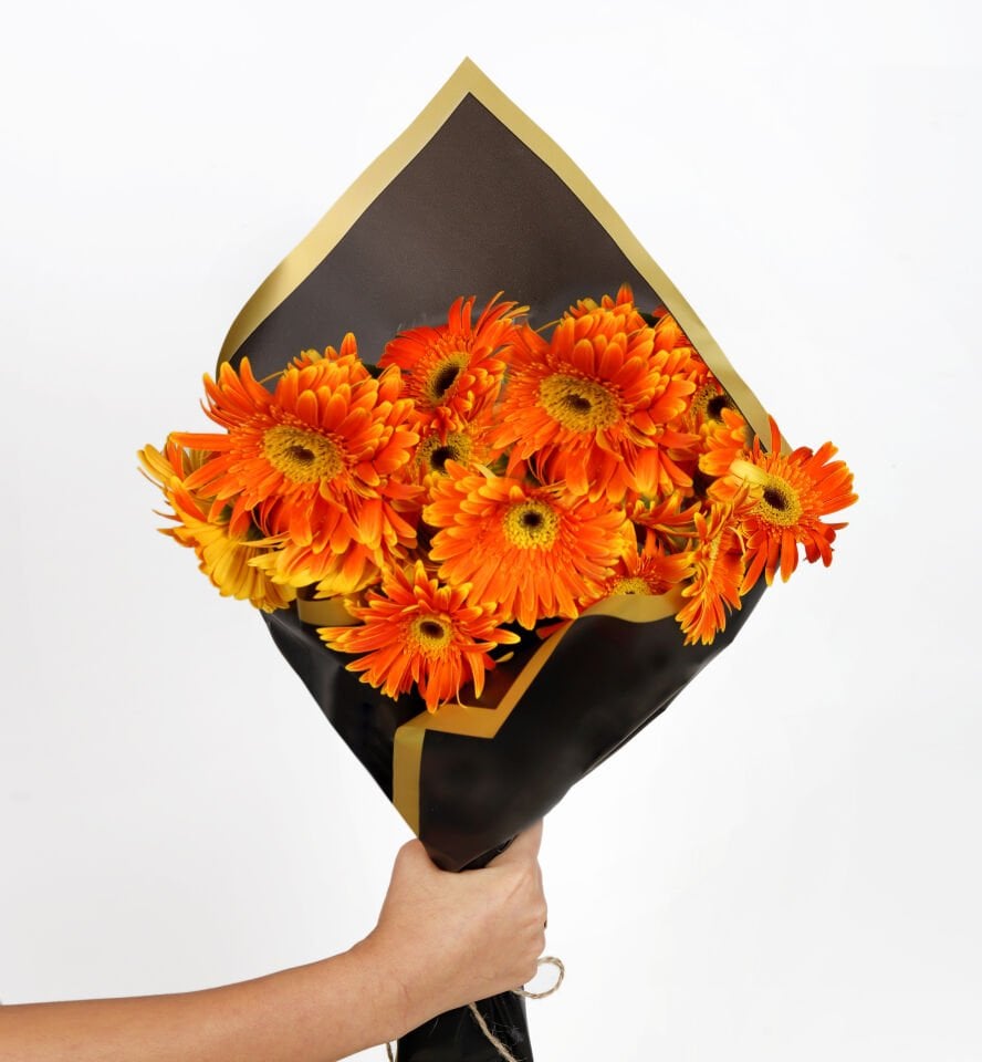 Turuncu Gerbera Buketi