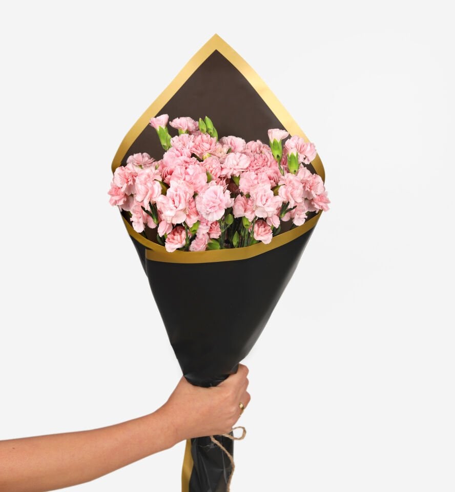 Açık Pembe Karanfil Buketi