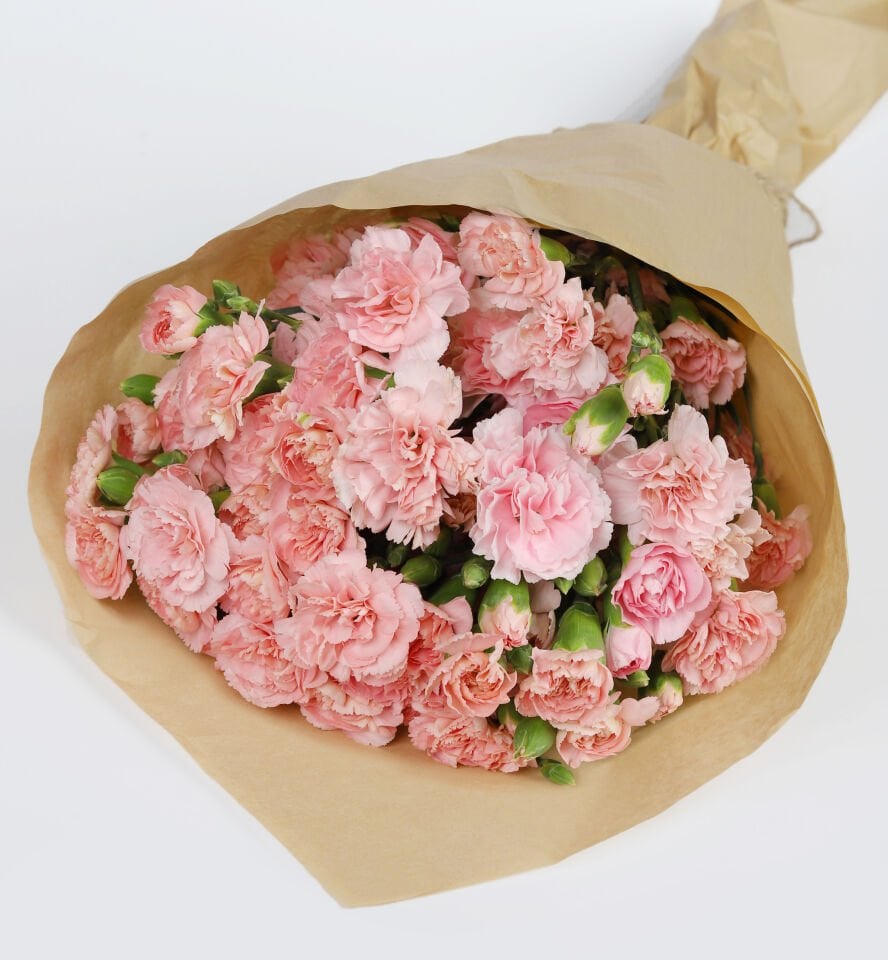 Pudra Karanfil Çiçek Buketi