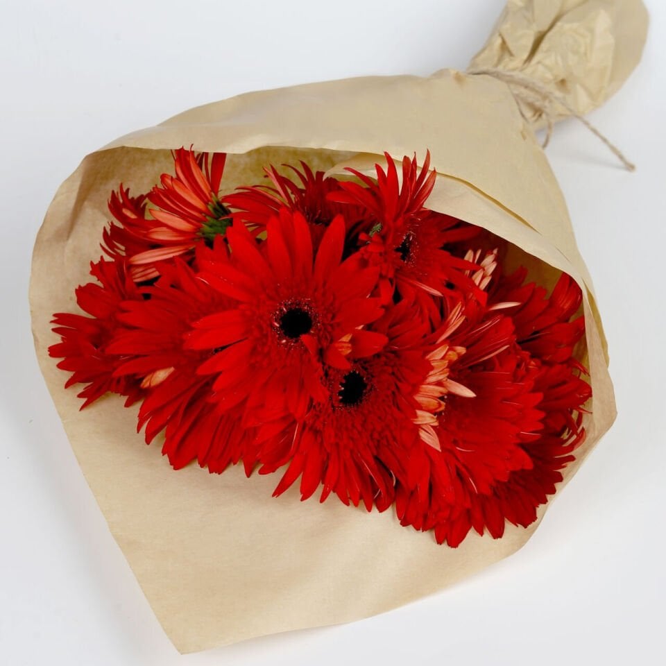 Kırmızı Gerbera Çiçek Buketi